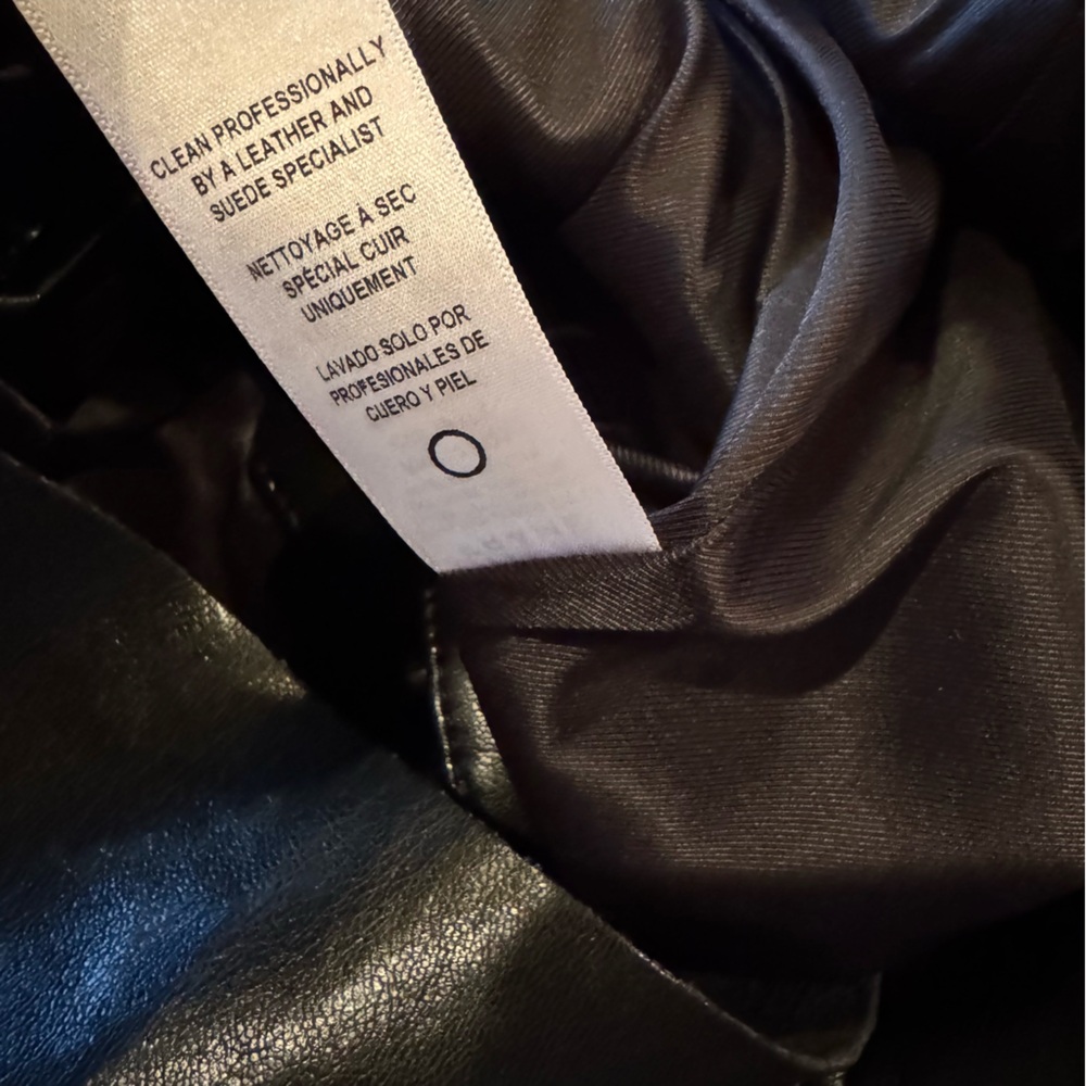 FRAME High 'n' Tight Recycled Black Leather Mini Skirt | Size 32 - Picture 8 of 9